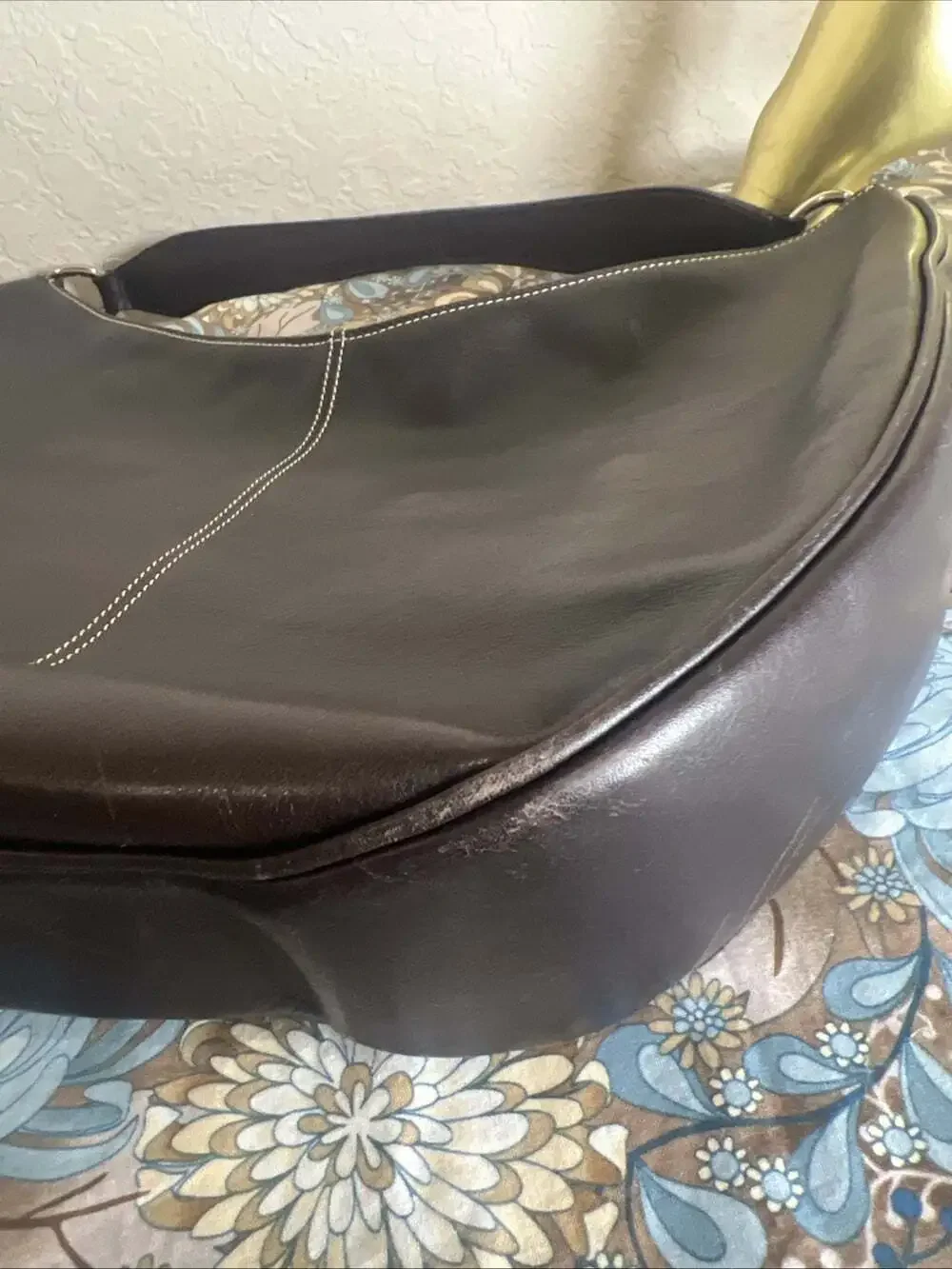 PUNTOTRES MADE IN Spain ANIMAL HAIR Leather SHOULDER BAG PURSE Fall Trend